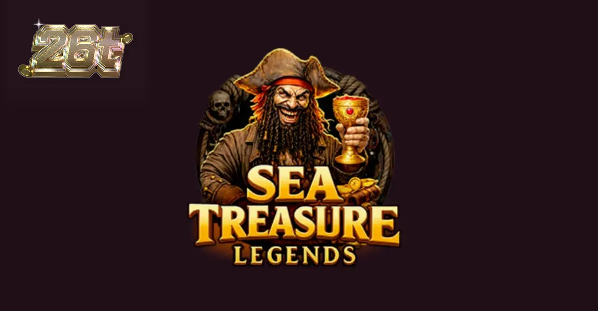 Interface do jogo Sea Treasures Legend com tema de piratas
