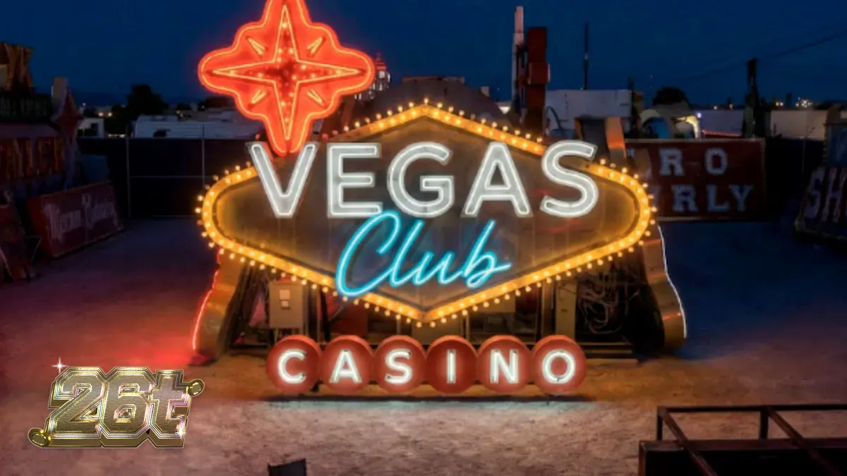 Fachada estilizada de um cassino online moderno com luzes de neon e interface digital